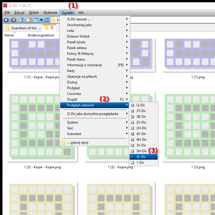 Co oferuje widok 3L Dir w Quad File Explorer